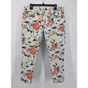 Gap 1969 Jeans Size 31P The Legging Jean Mid Rise Floral Stretch